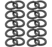 CALLARON Stabilisateurs D'équipement de Gym en Plastique Noir, Rondelles Plates pour Haltères Résistantes à l'usure, 15pcs pour Barres de Musculation à Domicile ou Salle Professionnelle