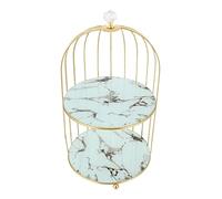 CALLARON Stand de gâteaux cake stand petit stockage dessert organisateur de commode étagère de rangement en fer support de rangement pour cosmétiques présentoir de maquillage le fer blanche
