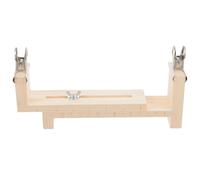 CALLARON Support à Bracelets en Bois Naturel 2 Pinces, Kit de Tissage pour Fabrication de Cordons et Bracelets, Outil Manuel pour Loisirs Créatifs et Activités DIY, Accessoire de Tissage