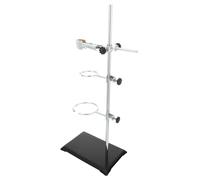 CALLARON Support de Laboratoire en Fer, Tige et Base Ferme, Montage Simple, Démontage Facile, pour Expériences de Chimie Physique