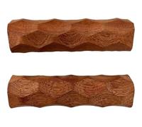 CALLARON Support de Poignée de Casserole en Bois Marron, Manchon Isolant Anti-brûlure pour Ustensiles Cuisine en Acier Inoxydable, pour Cuisson et Pâtisserie, 1 Paire