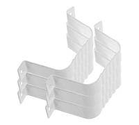 CALLARON Support de Tuyau D'évacuation de Gouttière Blanc en Alliage D'aluminium Design à Fente et Double Trou Attache Solide Prévenant la Déformation pour Villas Extérieur