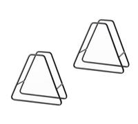 CALLARON Support pour Dessous de Verre en Fer Forgé Noir, Lot de 2pcs, Design Simple, Gain de Place pour Rangement la Cuisine et Organisation