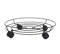 CALLARON Support pour Pots de Fleurs en Métal Noir Poulie, Facile à Déplacer, Capacité de Charge 40kg, pour Maison et Jardin