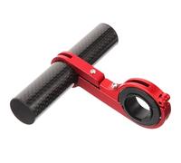 CALLARON Support Rallonge Guidon Vélo Métallique Rouge, Extension Guidon Multifonction, Fixation Lampe et Compteur, Adapté Vélo Tout Terrain, Usage Balade et Ville