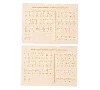 CALLARON Tableau En Braille En Bois 2 Pièces Kit D'apprentissage Du Braille Montessori Outil De Reconnaissance Des Nombres Éducatif Alphabétique Pour Enseignement Spécialisé Scolaire