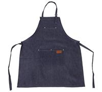 CALLARON Tablier de Coiffeur Denim Bleu avec Tablier Multifonctionnel pour Salon et Maison Pratique pour Coiffure Arts et Cuisine