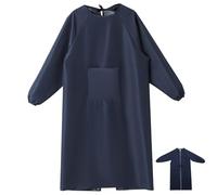 CALLARON Tablier Imperméable à Manches Longues Poches, Résistant à L'Huile, Coupe Ample Confortable, Unisexe Adulte Cuisine et Ménage Quotidien