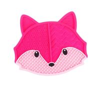 CALLARON Tampon De Maquillage à Broussailles Renard Joli Tapis D'aspiration De Maquillage Pad Le Nettoyant De Pinceau De Maquillage En Forme De Mélange Gel De Silice Rosy