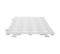 CALLARON Tapis de Sol en PVC Antidérapant pour Sauna, Résistant à Haute Température, Facile à Nettoyer, Dalles de Sol Emboîtables Blanches pour Salle de Bain et Vestiaires