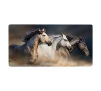 CALLARON Tapis de Souris XXL Antidérapant Motif Cheval pour Bureau et Jeu, Grosse Surface Polyvalente pour Clavier et Ordinateur, Surface Lisse Optimisée pour Précision et Confort