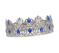 CALLARON tiare couronne de prince couronne de quinceanera roi de la couronne Crowns de roi couronne de roi du bal Alliage de zinc Silver