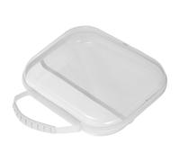 CALLARON Transparent Hard Shell Zipper Travel Pouch Medium Portable Organizer Bag with Plastic Case for Cosmetics Toiletries Small Items