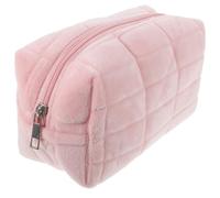 CALLARON Trousse de Maquillage Portable Grosse Capacité en Peluche Courte Fermeture Éclair Lisse, Pochette de Rangement Créative pour Voyage et Usage Personnel