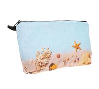 CALLARON Trousse de Réutilisable Imprimé Étoile de Mer Sac Cosmétique Pratique pour Voyage Organisateur de Beauté Pochette à Main pour Filles et Femmes