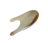 CALLARON U-type Massage Pen for Eye and Neck Natural Horn Acupressure Scraping Tool for Trigger Point Facial and Neck Therapy