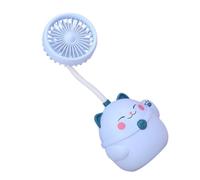 CALLARON Ventilateur USB Portable avec Porte-stylo Petit Ventilo de Bureau Rechargeable Ajustable pour Bureau et Dortoir Ventilateur Silencieux et Flexible Bleu