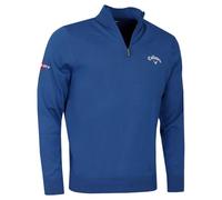 Callaway Apparel 1/4 Zip Blend Merino Sweater Chandails, Bleu Galactique, XL Homme