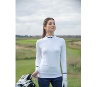 Callaway Apparel Callaway Apparel Thermal Colorblock White Top