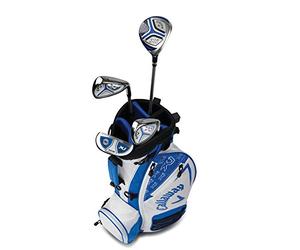 Callaway Colis X Ensemble d'emballage (Junior, Main Gauche, Lot de 4 pièces, Blanc) Enfant, 4 Clubs + 1 Stand Bag