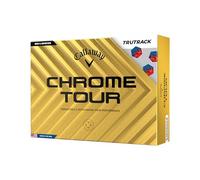 Callaway Golf Chrome Tour Premium Balle de Golf 2024, Bleu/Rouge