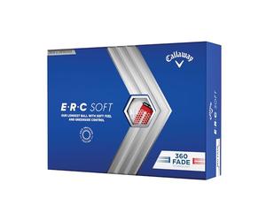 Callaway Golf ERC Soft Fade Balle de Golf 2023 Blanc + Aide à l'alignement