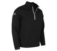 Callaway Golf Mens Hex Textured Sustainable Thermal Fleece Pull - Caviar - XL
