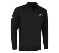 Callaway Hommes 1/4 Blended Merino Pull - Encre Noire - XXXL