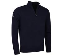 Callaway Hommes nervuré 1/4 Zip Merino Pull - Dark Marine - L