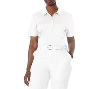 Callaway Polo à Manches Courtes en Maille Ouverte pour Femme Moyen Blanc