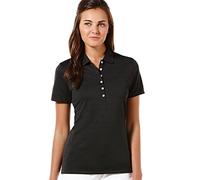 Callaway Polo à Manches Courtes en Maille Ouverte pour Femme Petit Noir