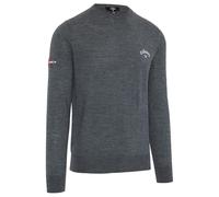 Callaway Pull thermique à col rond en laine mérinos pour homme Entretien facile, Acier bruyé., XXL
