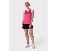 Callaway Sleeveless Performance Polo Shirt Paon rose 10 (S) Female