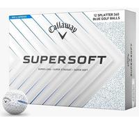 Callaway Supersoft 2025 White Splatter 360 Blue 12 Balles de golf