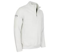 Callaway SwingTech Pull thermique à manches longues et fermeture éclair 1/4 pour homme, Onyx blanc, XXL