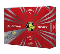 Callaway Truvis CG BL 16 Lot de 12 balles de Golf Souples chromées Jaune/Noir