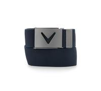 Callaway V-Logo Web Golf Belt with Durable Textured Stretch Material and Metal Tip Adjustable Buckle Ceinture, Pervenche, Taille Unique Homme