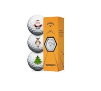 Callaway Warbird Christmas Lot de 3 balles de golf en polybutadiène Blanc