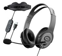 CallCenter Casque USB filaire avec microphone antibruit | Convient pour le centre d'appels du bureau Zoom Skype, parfait pour podcasting, jeux, travail