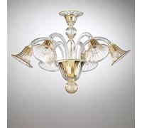 Calle Tron plafonnier 6 lumières cristal or