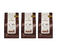 Callebaut 33,6% pépites de Chocolat au Lait (callets) Lot de 3 x 1kg