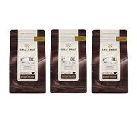 Callebaut 54,5% pépites de Chocolat Noir (callets) Lot de 3 x 1kg