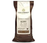 Callebaut 823 Callets de couverture de lait - Callets de chocolat belges - Min 30,2% beurre de cacao, 4,9% de cacao sans matières grasses, 6% de matières grasses de lait, 15,8% de lait sans matières