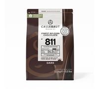 Callebaut N° 811 - Les meilleurs callets belges 54,5 % chocolat noir - 2,5 kg