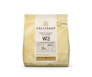 Callebaut N°W2 Finest 28% de couverture de chocolat blanc belge (Callets) 400g