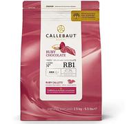 CALLEBAUT RUBY CHOCOLATE - CHOCOLATE ROSE - FINEST BELGIAN CHOCOLATE - RECIPE N° RB1-2,5 KG