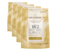 Callebaut W2NV 28% "Select" White Chocolate Chips Easymelt (Callets) (1 x 2,5 kg) (Lot de 4)