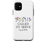 Called to Serve God Quote Christian Bible Verse Mark 10:45 Coque pour iPhone 11