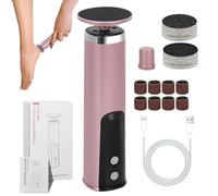 Calleux 2 en 1 Transmission électrique pour callosités avec papier de verre et disques de tête interchangeables, élimine les peaux mortes