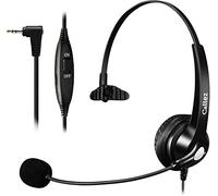 Callez Casque de téléphone avec microphone antibruit, casque de bureau pour téléphones DECT sans fil avec prise casque 2,5 mm, compatible avec Panasonic KX-TGEA20 AT&T ML17929 Vtech RCA Uniden